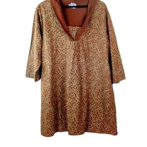 Blair 3X Tan Tunic Top Plus